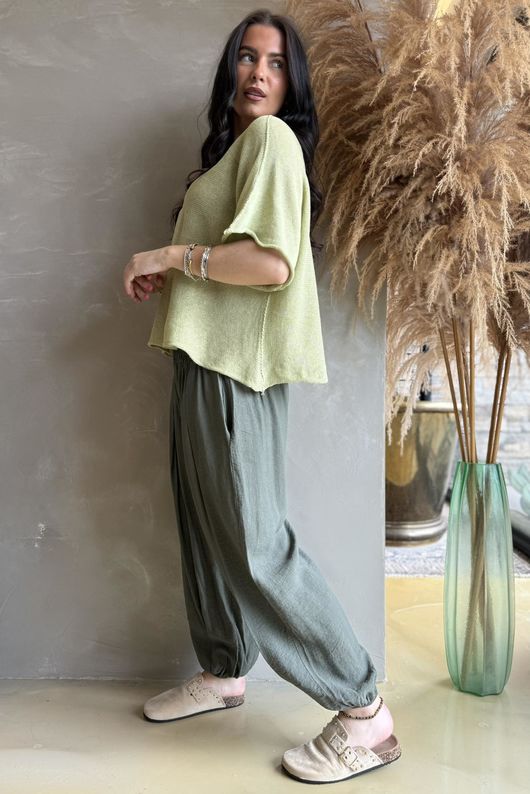 Conrad Box Cotton Knit Matcha /22=